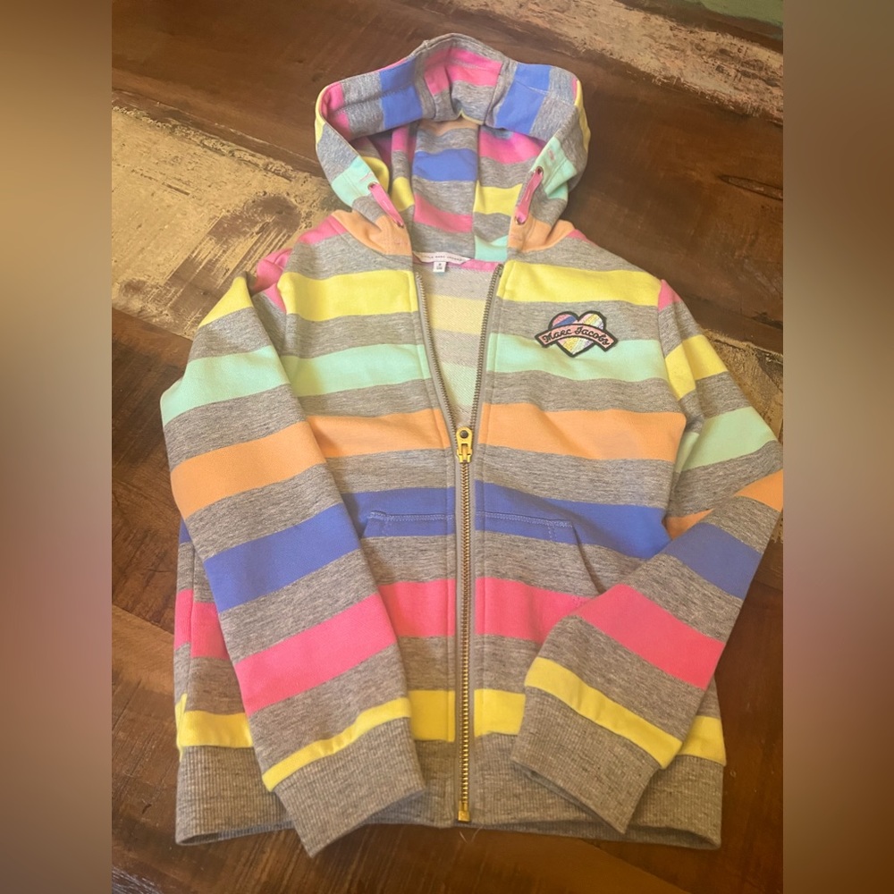 Little Marc Jacobs girls zip up sweater. SZ 8 new w/out tags